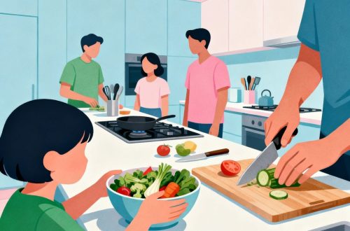 Wspólne gotowanie z rodziną
